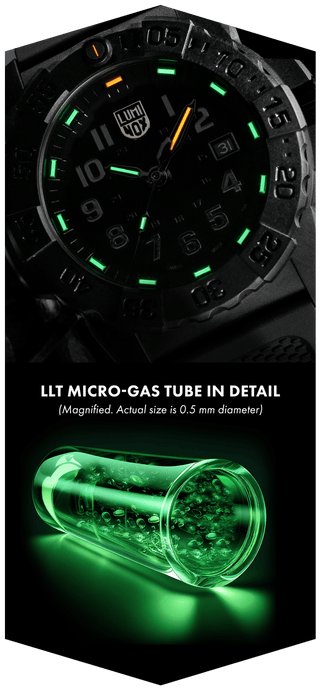 Luminox Light Technology, constant glow 24/7.  Master Carbon SEAL, 46 mm, Military Dive Watch - 3801.L. 