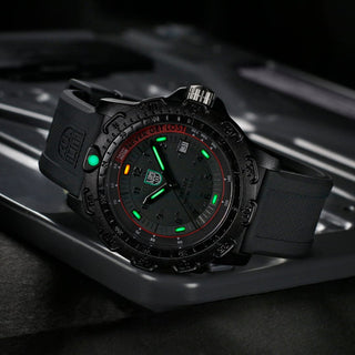 Never Get Lost CARBONOX™, 45 mm, G-Collection watch - X2.2424	, UV Shot with green and orange light tubes