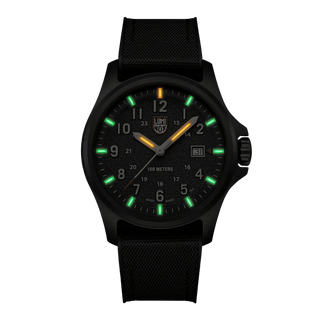 Atacama Field, 43 mm, Urban Adventure - 1970.SET, Night view with green and orange light tubes