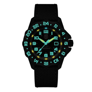 F-117 Nighthawk, 44 mm, Pilot Watch - 6441, Night view with super-LumiNova, blue and yellow light tubes