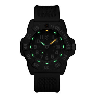 Navy SEAL, 45 mm, Dive Watch - 3503.F, Night view with green and orange light tubes