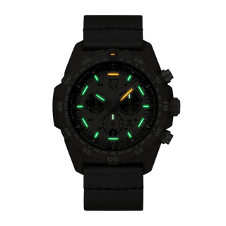 Bear Grylls Survival ECO Master, 45mm, Sustainable Outdoor Watch - 3757.ECO, UV shot with green and orange light tubes