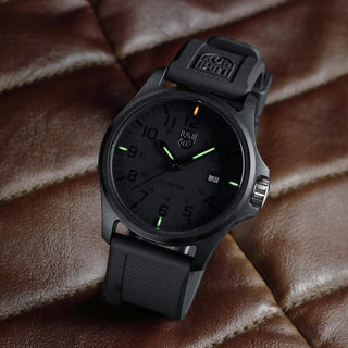 Patagonia CARBONOX™, 43 mm, G-Collection watch - X2.2404	, UV Shot with green and orange light tubes
