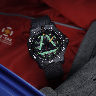 ICE-SAR, 45 mm Outdoor Explorer Watch - 1081	,UV Shot with green and orange light tubes
