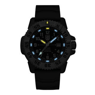 MIL-SPEC inspired, 46 mm, Military Watch - 3351.1.SET, Night view with green and orange light tubes