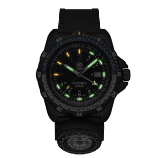 RECON Nav Spec, 46 mm, Outdoor Explorer Watch - 8833	,Night view with green and orange light tubes