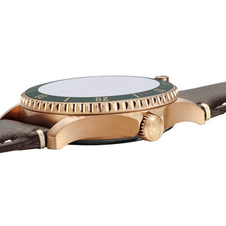 Automatic Sport Timer Bronze, 42 mm, Urban watch - 0936.SET, Side view with crown and strap