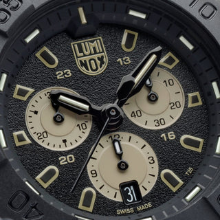 Navy SEAL Chronograph, 45 mm, Military Dive Watch - 3587	,Detail view of the watch dial
