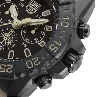 Navy Seal Foundation Chronograph - 3590.NSF.SET 	, Detail view with focus on the bezel and crown