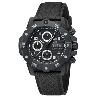 Master Carbon SEAL Automatic Chronograph, 45 mm, Military Dive Watch - 3881, Front view slightly tilted to see the strap back