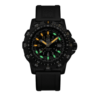 RECON Point Man, 45 mm, Heritage Wristwatch - 8825.H.SET , Night view with green and orange light tubes