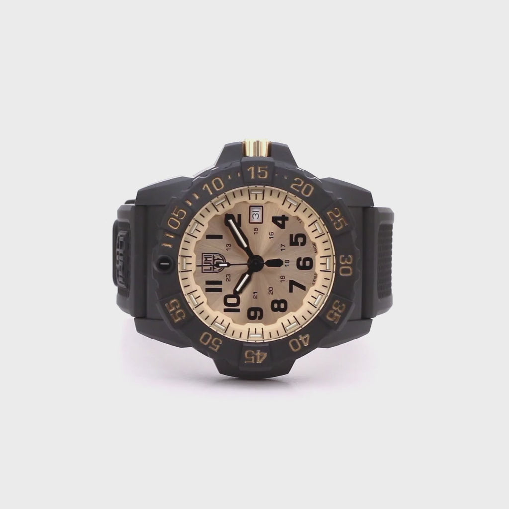 Navy SEAL GOLD Limited Edition, 45 mm, Diver Watch - 3505.GP.1	, 360 Video of wrist watch