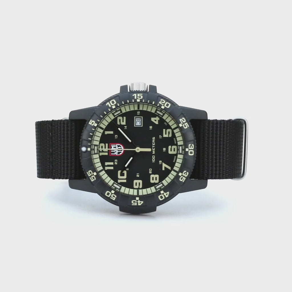 Leatherback SEA Turtle Giant, 44 mm, Outdoor Watch - 0333, 360 Video of wrist watch
