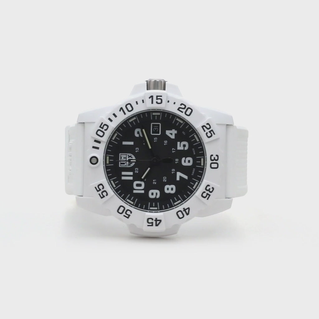 Navy SEAL, 45 mm, Military Dive Watch - 3507.WB	360, Video of wrist watch