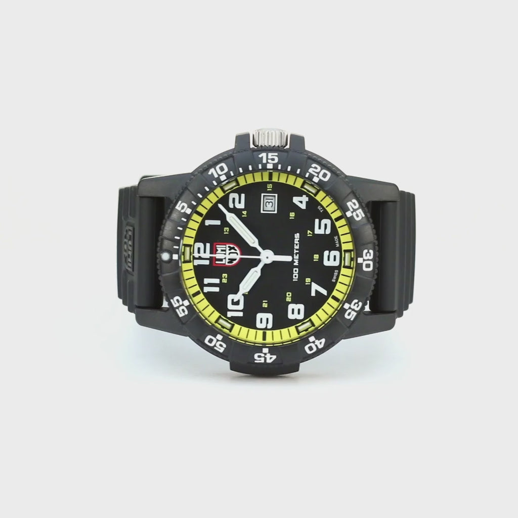 Leatherback Sea Turtle Giant, 44 mm, Outdoor Watch - 0325, 360 Video of wrist watch
