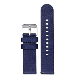 Ocean Material Strap, 24 mm, FNX.2405.40Q.K, Front view of 100% recycled ocean-bound plastic material strap, Navy blue