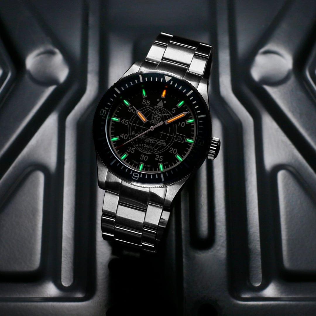 Luminox Orologio analogico automatico da uomo con cinturino in pelle XA.9601, Nero, Cinturino Luminox Orologio analogico automatico da uomo con cinturino in pelle XA.9601, Nero, Cinturino