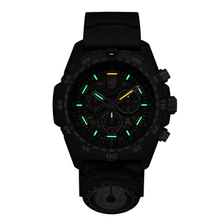 Bear Grylls Survival, 45 mm, Outdoor Explorer Watch - 3741, Night view with green and orange light tubes