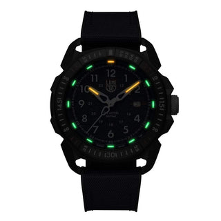ICE-SAR Arctic, 46 mm, Outdoor Adventure Watch - 1003.ICE, Night view with green and orange light tubes