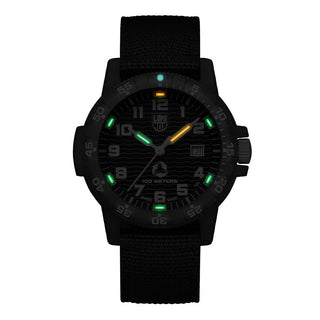 #tide ECO, 44 mm, Sustainable Outdoor Watch - 0321.ECO, Night vision shot with orange and green light tubes
