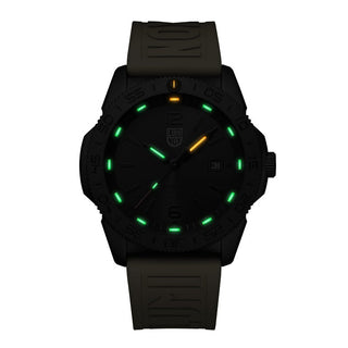 Pacific Diver, 44 mm, Diver Watch - 3121.BO.GF, Night view with green and orange light tubes