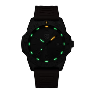 Pacific Diver, 44 mm, Diver Watch - 3121.BO.RF, Night view with green and orange light tubes