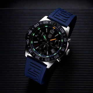Pacific Diver Chronograph, 44 mm, Diver Watch - 3143, UV Shot with green and orange light tubes