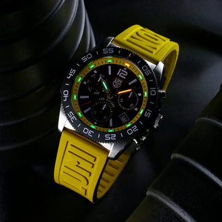 Pacific Diver Chronograph, 44 mm, Diver Watch - 3145, UV Shot with green and orange light tubes