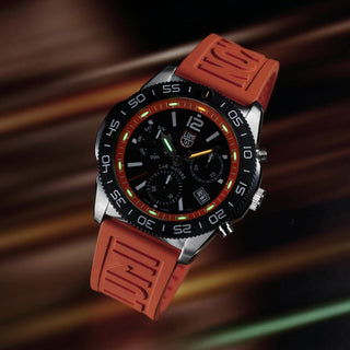 Pacific Diver Chronograph, 44 mm, Diver Watch - 3149, UV Shot with green and orange light tubes