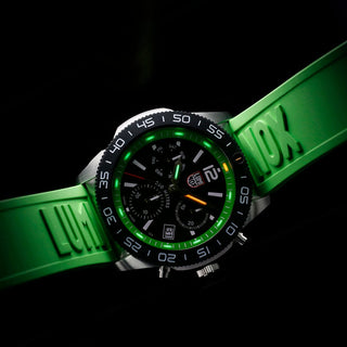 Pacific Diver Chronograph, 44 mm, Diver Watch - 3157.NF, UV Shot with green and orange light tubes