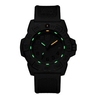 Navy SEAL, 45 mm, Dive Watch - 3501.BO.F, Night view with green and orange light tubes