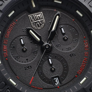 Navy SEAL Chronograph, 45 mm, Military Watch - 3581.SIS, Detail view of the watch dial 