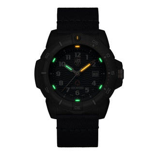#tide ECO, 46 mm, Sustainable Outdoor Watch - 8903.ECO, Night view with green and orange light tubes 