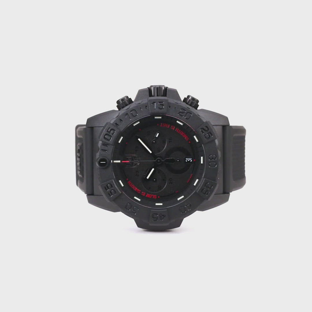 Navy SEAL Chronograph, 45 mm, Military Watch - 3581.SIS, 360 Video of wrist watch