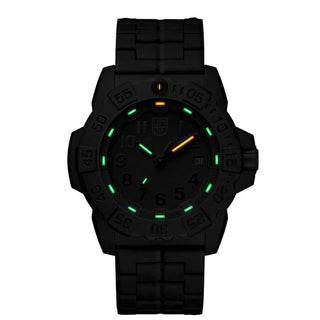 Navy SEAL, 45 mm, Dive Watch - 3502.BO.L, Night view with green and orange light tubes